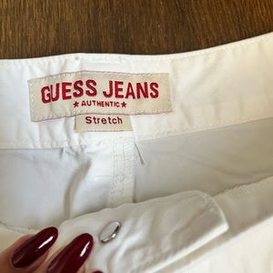 White Guess Jean Shorts